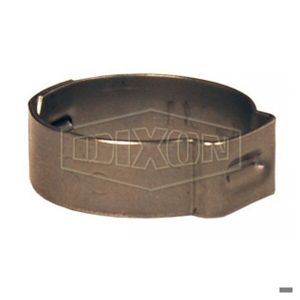 Dixon Single Ear Pinch-On Clamp, 7/16 in Nominal, 0.382 Closed dia x 0.445 Open dia x 0.03 in Thick, 304 S 113R - main